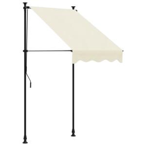 vidaXL Toldo retráctil de Tela y Acero Crema 100x150 cm
