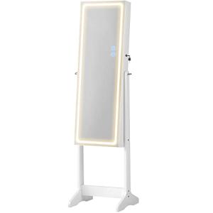 SONGMICS JJC012W01-Armario para Joyas LED, Brillo Ajustable…