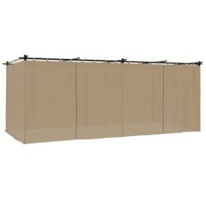 vidaXL Cenador con Cortinas Acero Taupe 6x3 m, cenador de j…