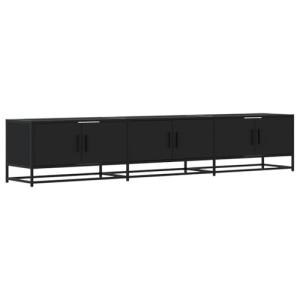 vidaXL Mueble para TV Madera de ingeniería Negro 210x35x41…