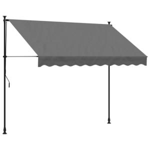 vidaXL Toldo retráctil de Tela y Acero Gris Antracita 250x1…