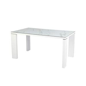 HABITMOBEL Mesa de Comedor, armazón y Tapa Lacado en Blanco…