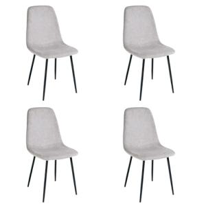 LOLAhome - Pack de 4 sillas de Comedor o Cocina Lina Gris t…