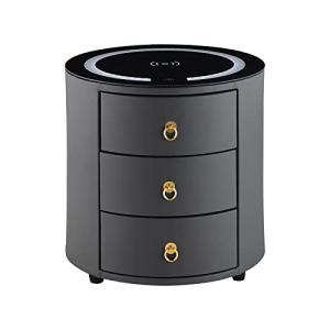 TUKAILAI Mesita de noche con función de carga, Nightstand i…