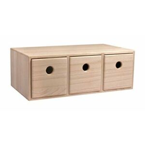 Rayher Cómoda de Madera con 3 cajones, FSC 100%, Naturaleza…