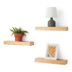 Amazon Basics - Estantes flotantes de Pared de Madera, Paqu…