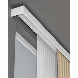 Cortina decorativa 3 en 1, cenefa de cortina de cornisa de…