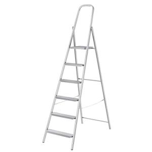 KADAX Escalera de acero de un lado con patas antideslizante…