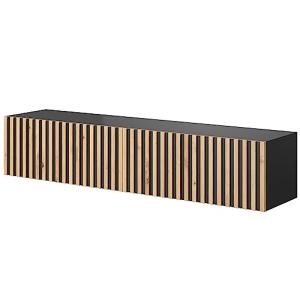 Selsey Telire - Mueble de TV Colgante - Negro con Frente de…