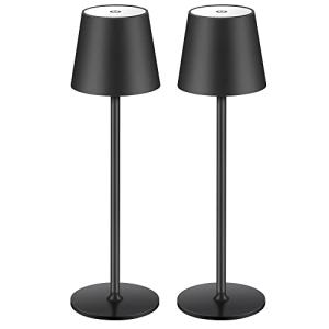 2 lámparas LED de mesa con batería regulable, inalámbrica,…