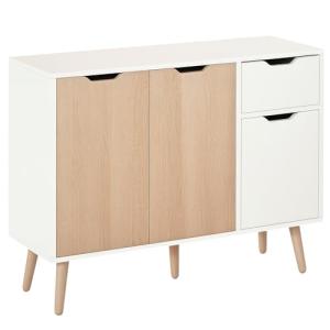 HOMCOM Aparador Moderno Aparador para Salón con 3 Puertas y…
