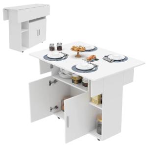 Utlenianie Mesa Comedor Extensible y Plegable con Ruedas, G…