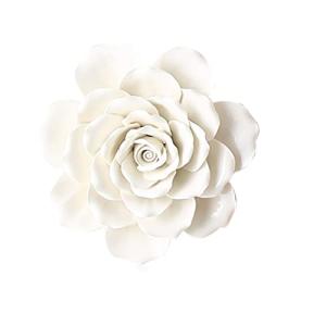 TURSGYZ Flor de cerámica Rosa blanca Escultura hecha a mano…