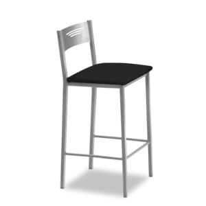 ASTIMESA Taburete Alto de Cocina 70 cms Polipiel Negro