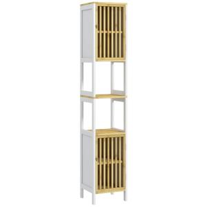 HOMCOM Armario Alto de Baño Columna de Baño Mueble Auxiliar…