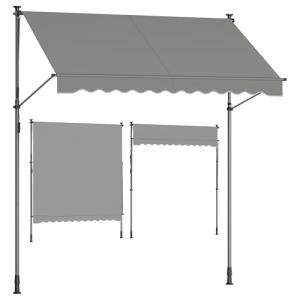SONGMICS Toldo Retráctil Exterior, Toldo Regulable en Altur…