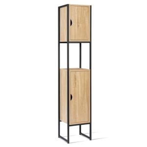 IDMarket – Mueble columna baño DETROIT 2 puertas diseño ind…