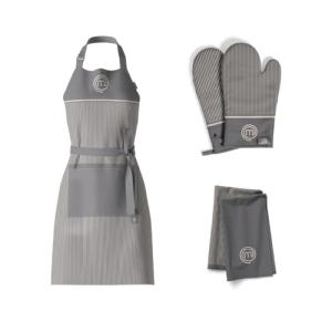 MasterChef Juego de Delantal Cocina, Paños y Guantes de Hor…