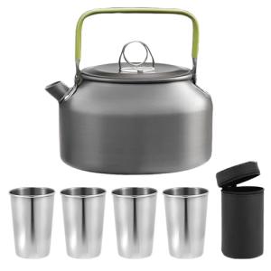 Hervidor de agua para camping, 0,8 L, hervidor de agua de 0…