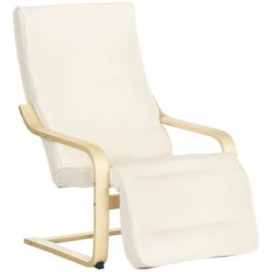 HOMCOM Sillón de Salón con Reposapiés Ajustable Sillón Buta…