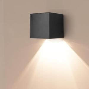 Lámpara de pared solar exterior con 2 modos de iluminación,…