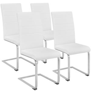 TecTake Set de sillas cantilever de comedor (4x blanco | Nr…