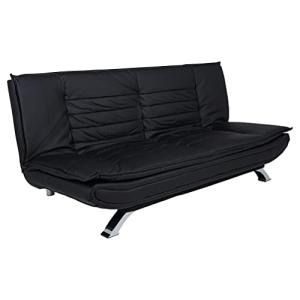AC Design Furniture Jasper Sofá Cama Negro Piel Sintética,…