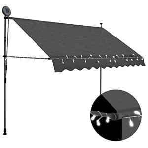 Toldo Manual retráctil con LED, MOONAIRY Toldos Terrazas, T…