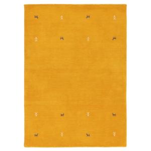 CarpetFine Alfombra de Lana Gabbeh Uni Amarillo 160x230 cm…