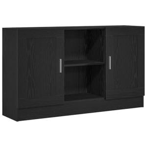 vidaXL Sideboard Minimalista de Roble Negro | Madera Elabor…