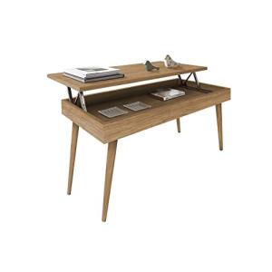 HOGAR24 ES - Mesa de Centro Elevable Diseño Vintage, Madera…