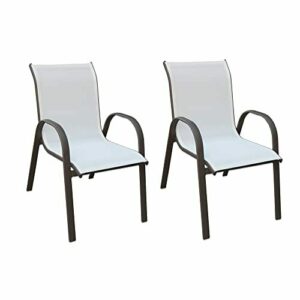 LOLAhome Pack de 2 sillas de jardín Clasic ergonómicas de A…