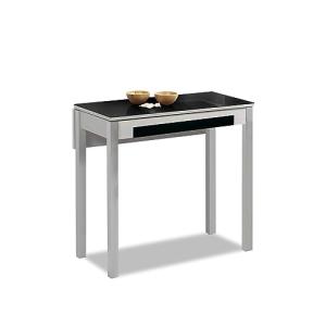 ASTIMESA Mesa de Cocina, Metal, Negro, 90x50cm-extendida 90…