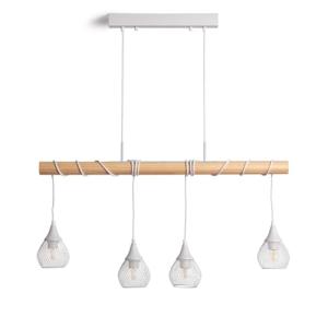 LEDKIA LIGHTING - Lámpara Colgante Madera y Metal Monah | E…