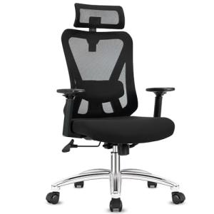 Durrafy Silla de Escritorio, Silla Oficina Ergonómica con R…