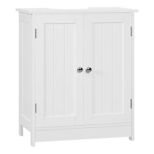 WOLTU Armario de Baño, Mueble Bajo Lavabo con Puertas, Reco…
