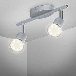 B.K.Licht - Lámpara de techo con 2 focos LED GU10, focos aj…
