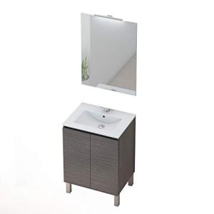 Baikal Conjunto Mueble de Baño con Lavabo y Espejo con Apli…