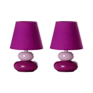 Set de 2 lámparas de mesita de noche piedras de cerámica li…