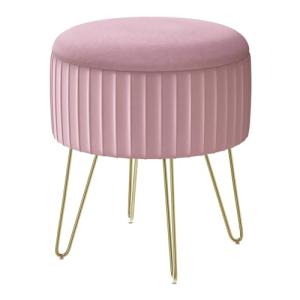 WOLTU Puff Almacenaje, Otomana de Salon, Taburete Redondo d…