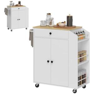 HOMCOM Isla de Cocina con Ruedas Carrito de Cocina Mueble A…
