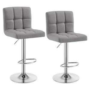 WOLTU 2X Taburete de Bar Silla de Bar Lino Muebles Cocina T…
