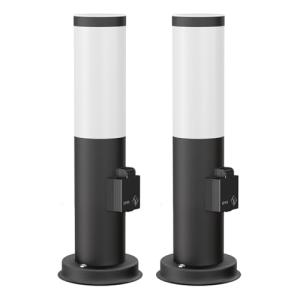 ledscom.de 2 pzas. luz de bolardo PORU con casquillo para e…