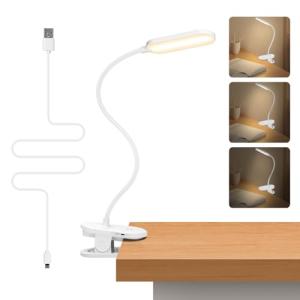 Aigostar Luz Lectura,Lámpara Lectura Pinza con 360° Brazo F…