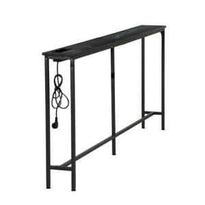 GOKHOMX - Mesa de consola estrecha con estación de carga, m…