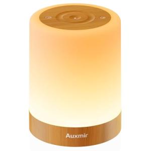 Auxmir Lámparas de Mesita de Noche, Táctil Regulable, 256 R…