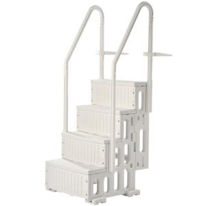 VEVOR Escalera para Piscina, 4 Escalones con Pasamanos Dobl…