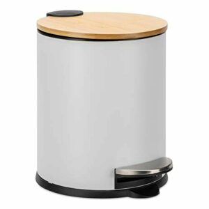 Navaris Cubo de Basura pequeño con Pedal - Papelera de Meta…