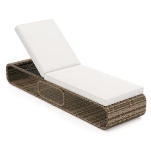 COSTWAY Tumbona Jardin Exterior de Ratan, Tumbona Reclinabl…