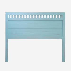 Cabecero de Madera Bora, Acabado en Verde Turquesa Envejeci…